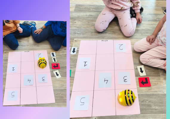 Η bee-bot μαθαίνει να μετράει από το 1 έως το 5